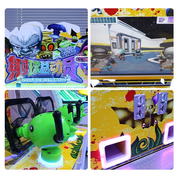 32” Shoot the Ball Story Gun Arcade Machine