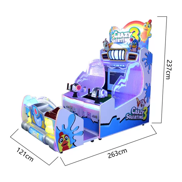 Crazy Squirting 3 Water Shooting Arcade Game Machine