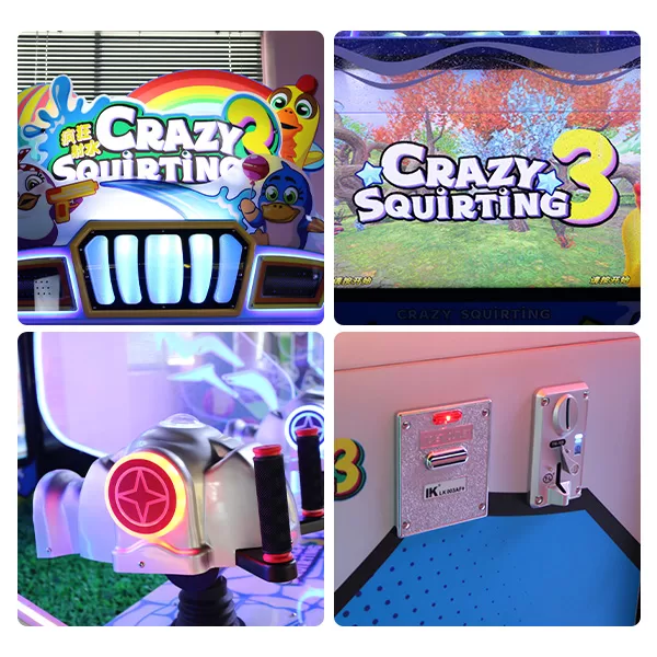 Crazy Squirting 3 Water Shooting Arcade Game Machine