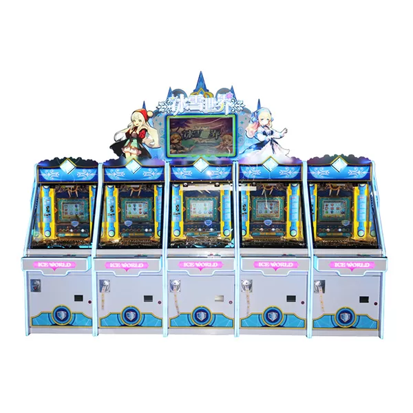 Ice World Coin Pusher Arcade Game