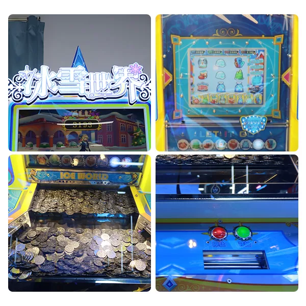 Ice World Coin Pusher Arcade Game